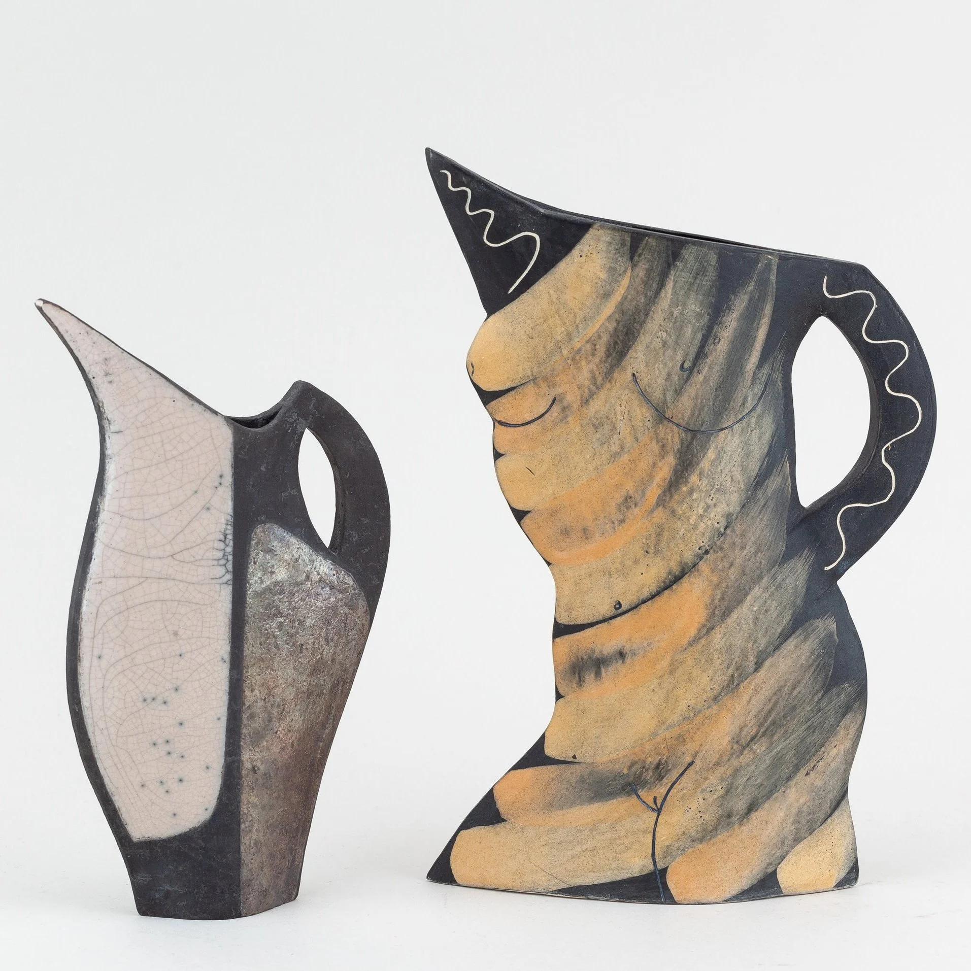 Sculptural Brutalist Vase by British Ceramicist Clive Brooker